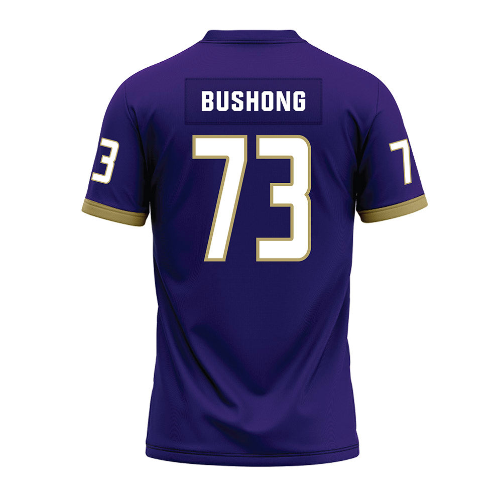 JMU - NCAA Football : Evan Bushong - Purple Premium Football Jersey-1