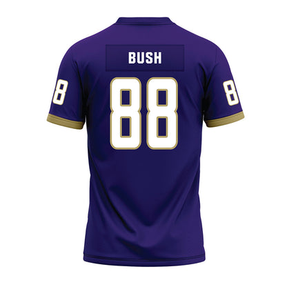 JMU - NCAA Football : Kells Bush - Purple Premium Football Jersey-1