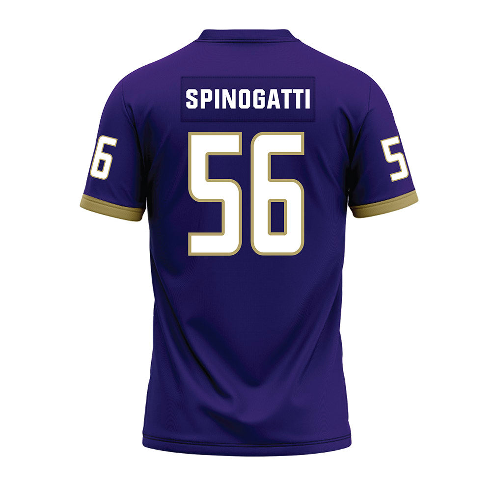 JMU - NCAA Football : Drew Spinogatti - Purple Premium Football Jersey-1