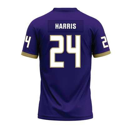 JMU - NCAA Football : Phillip Harris - Purple Premium Football Jersey-1