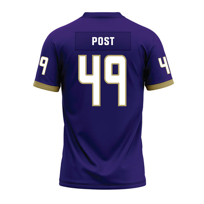 JMU - NCAA Football : Ryder Post - Purple Premium Football Jersey-1