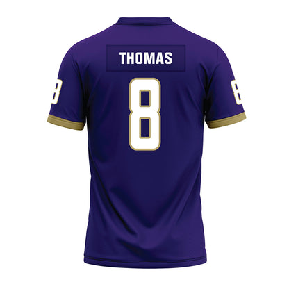 JMU - NCAA Football : Amar Thomas - Purple Premium Football Jersey