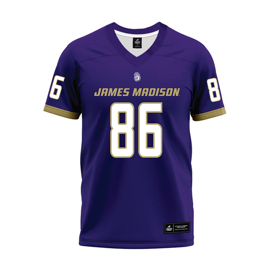 JMU - NCAA Football : Ethan Gurela - Purple Premium Football Jersey-0