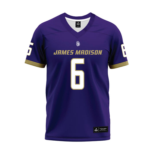 JMU - NCAA Football : Chantz Harley - Purple Premium Football Jersey-0
