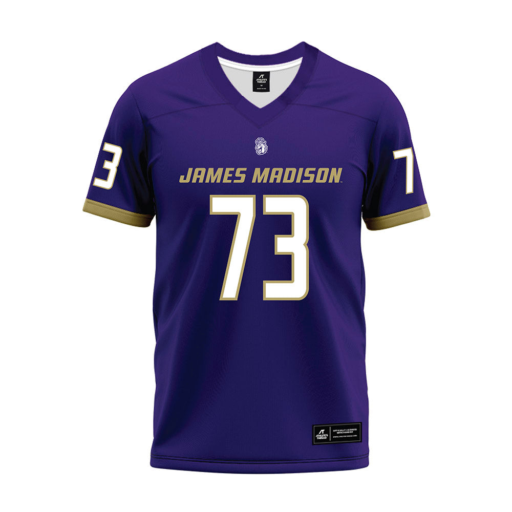 JMU - NCAA Football : Evan Bushong - Purple Premium Football Jersey-0