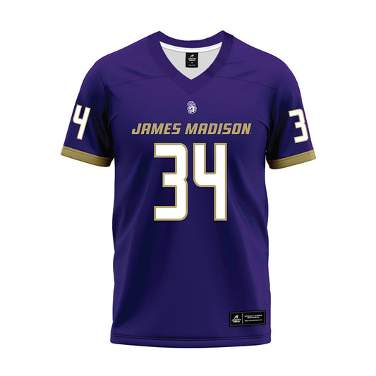 JMU - NCAA Football : Jamal Olford - Purple Premium Football Jersey-0