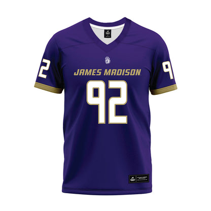 JMU - NCAA Football : Darold DeNgohe - Purple Premium Football Jersey-0