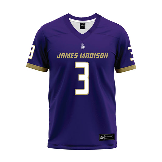 JMU - NCAA Football : Wayne Knight - Purple Premium Football Jersey-0