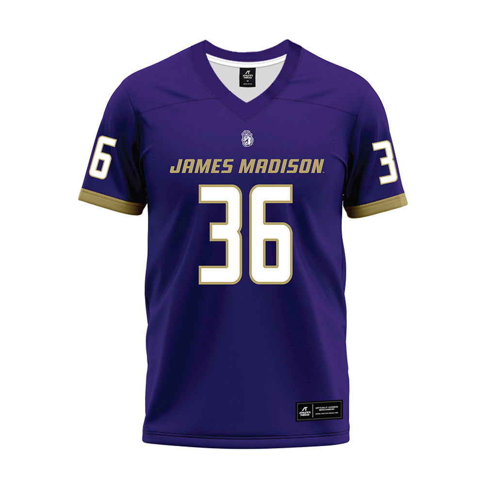 JMU - NCAA Football : Milton Ferguson - Purple Premium Football Jersey-0