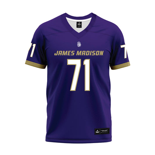 JMU - NCAA Football : Deacon Rawls - Purple Premium Football Jersey-0