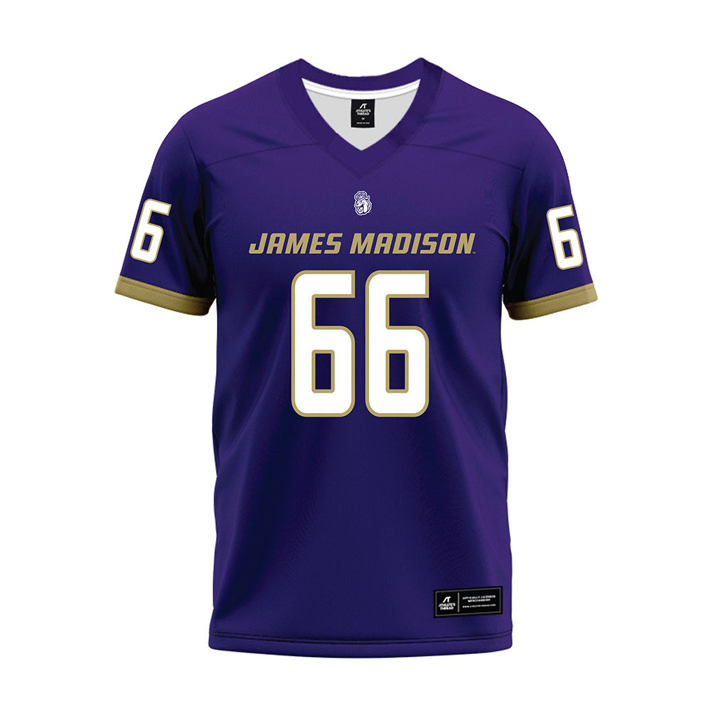 JMU - NCAA Football : JD Rayner - Purple Premium Football Jersey-0