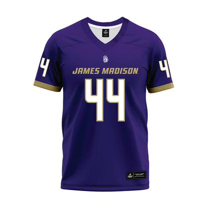 JMU - NCAA Football : DJ Cotton Jr - Purple Premium Football Jersey-0