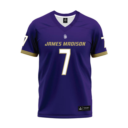 JMU - NCAA Football : Ayo Adeyi - Purple Premium Football Jersey