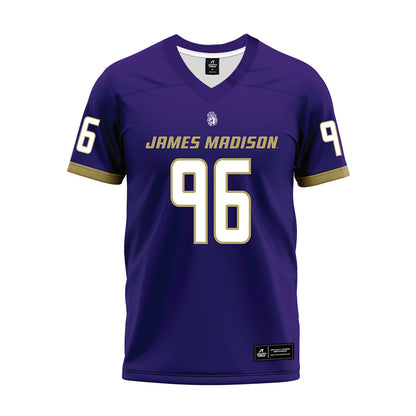 JMU - NCAA Football : Andrew VanSlyke - Purple Premium Football Jersey-0