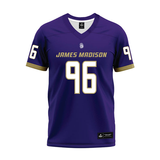 JMU - NCAA Football : Andrew VanSlyke - Purple Premium Football Jersey-0