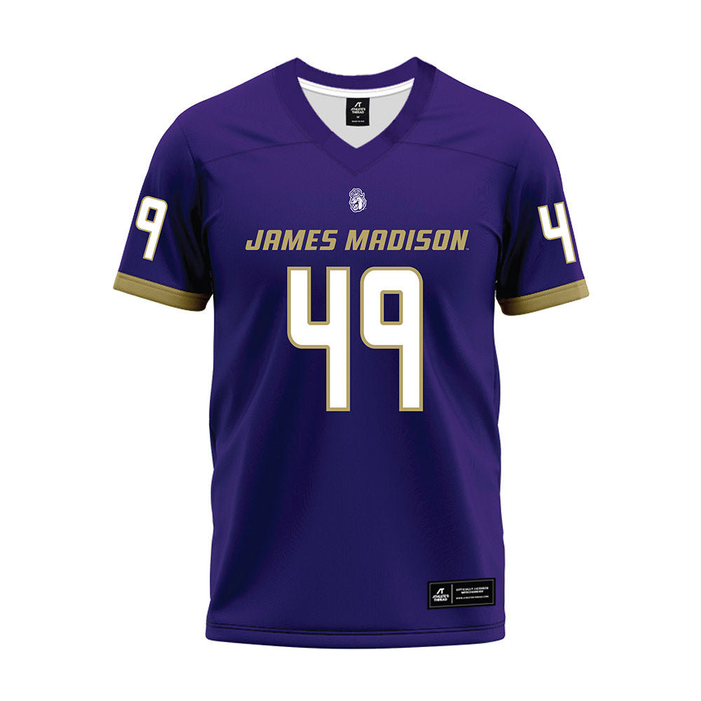 JMU - NCAA Football : Ryder Post - Purple Premium Football Jersey-0