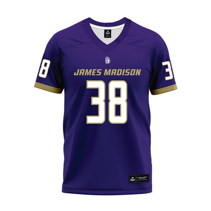 JMU - NCAA Football : Stephen Hollander - Purple Premium Football Jersey