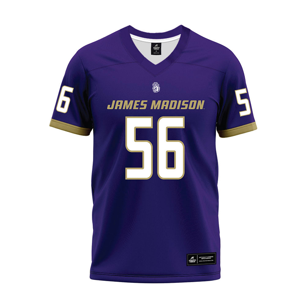 JMU - NCAA Football : Drew Spinogatti - Purple Premium Football Jersey-0