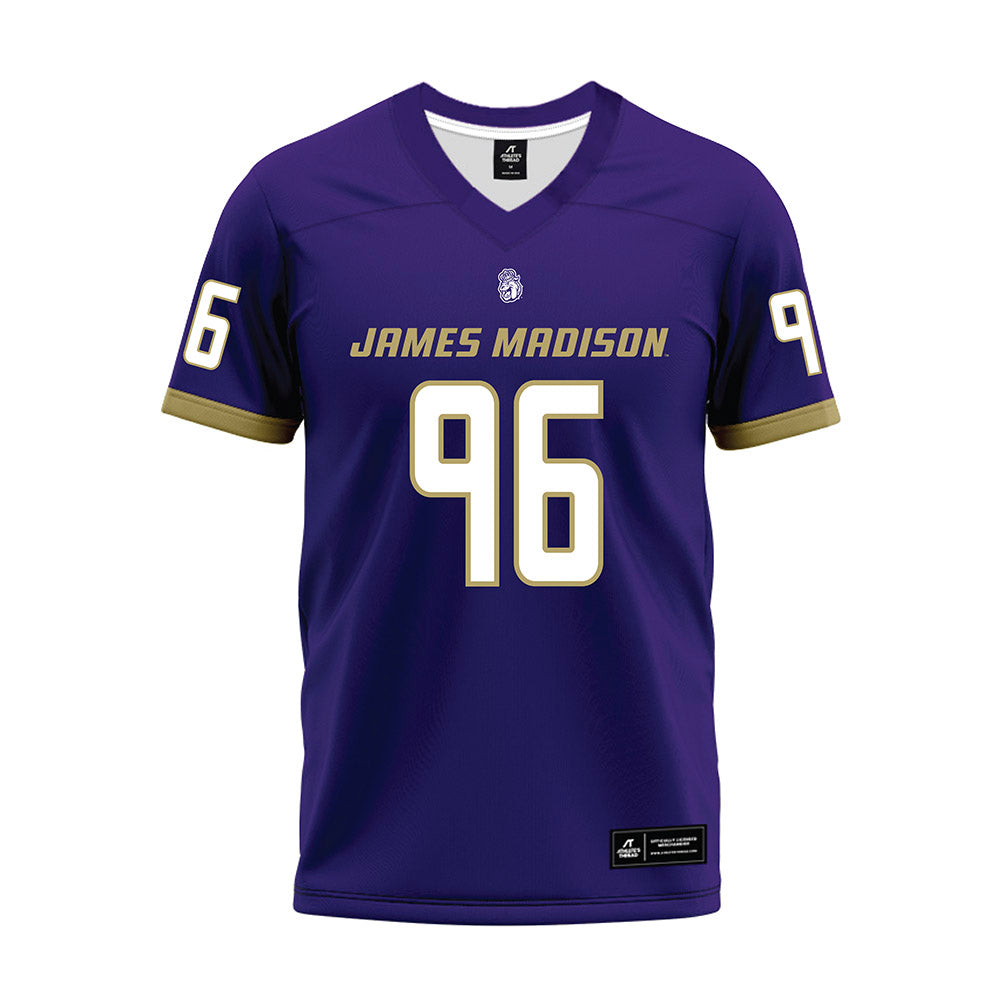 JMU - NCAA Football : Cole Purdy - Purple Premium Football Jersey-0