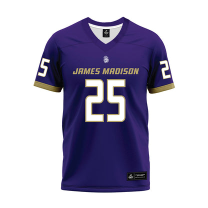 JMU - NCAA Football : Jackson Hamill - Purple Premium Football Jersey-0