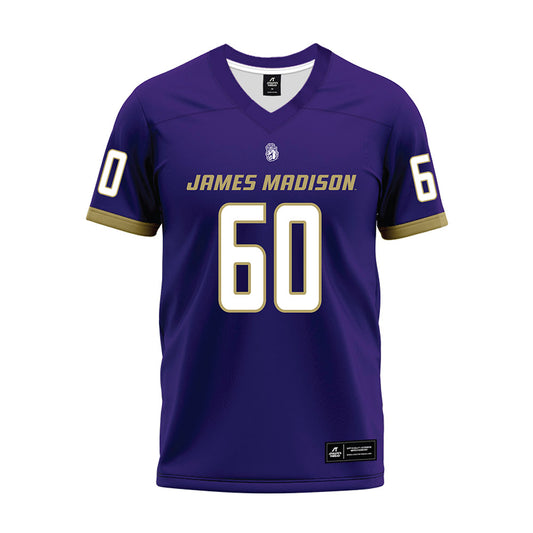 JMU - NCAA Football : Zach Greenberg - Purple Premium Football Jersey-0