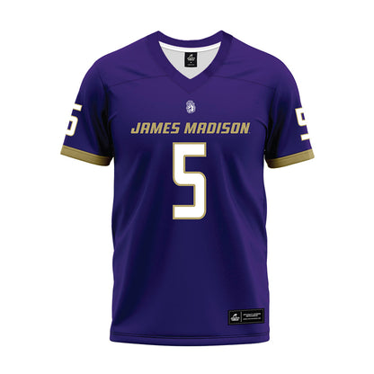 JMU - NCAA Football : Ayo Adeyi - Purple Premium Football Jersey-0