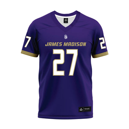 JMU - NCAA Football : Jacob Dobbs - Purple Premium Football Jersey