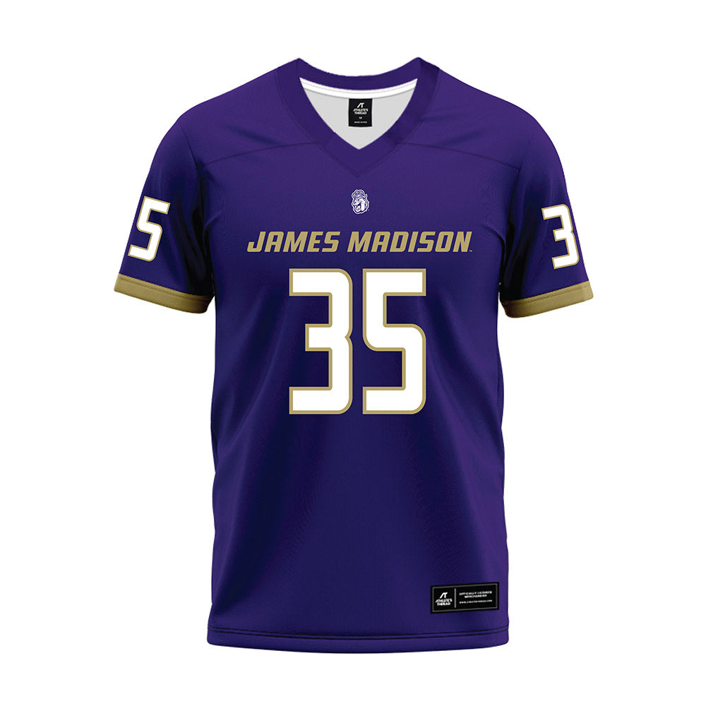 JMU - NCAA Football : Joshua Prince - Purple Premium Football Jersey-0