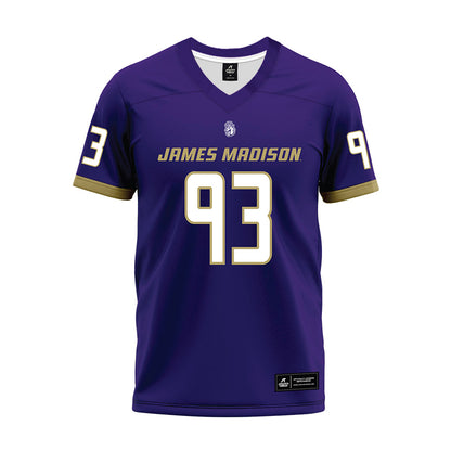  - NCAA Football : Max Lipinski - Purple Premium Football Jersey-0