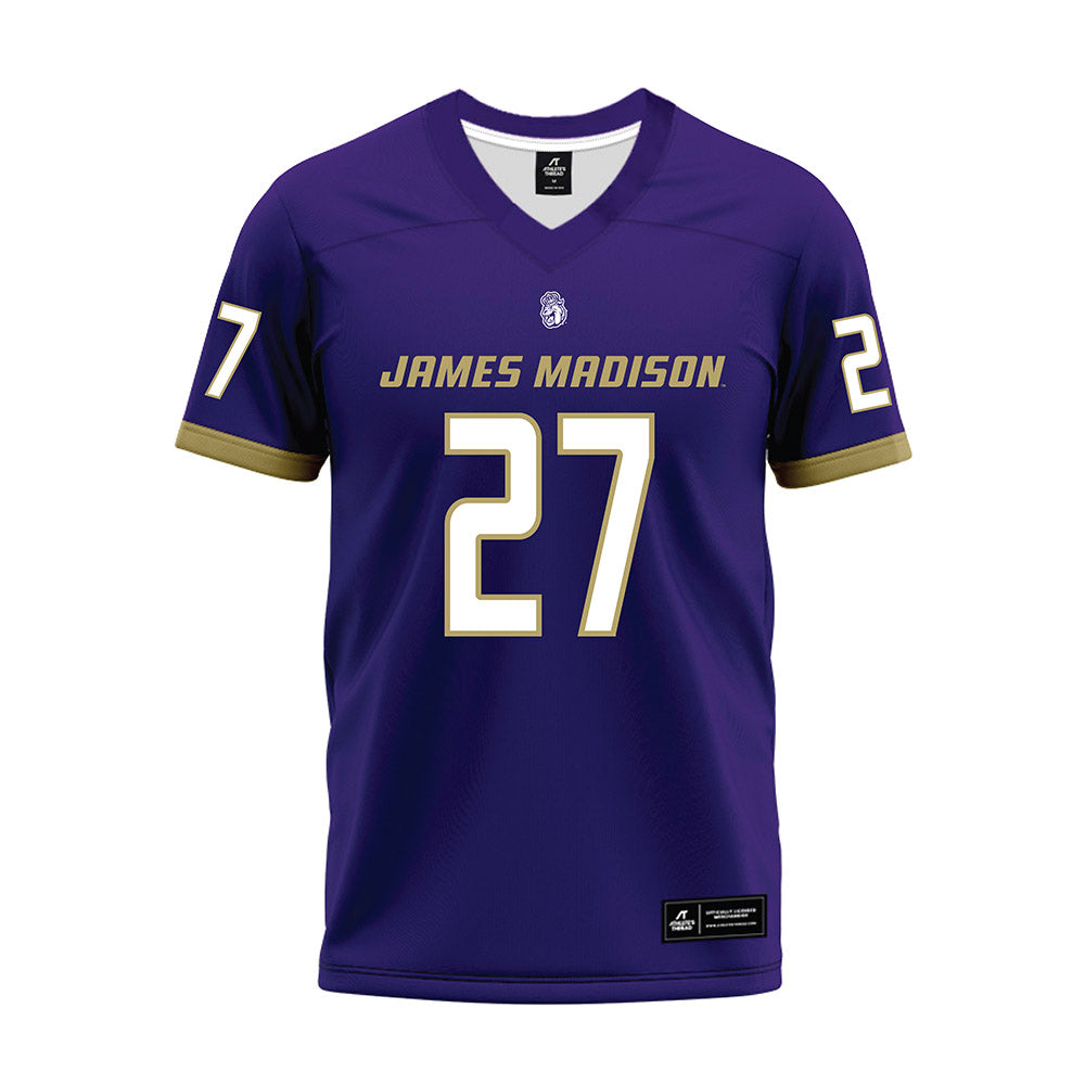 JMU - NCAA Football : Kai Callen - Purple Premium Football Jersey-0