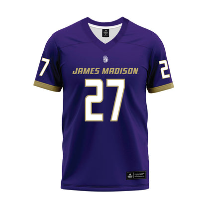 JMU - NCAA Football : Kai Callen - Purple Premium Football Jersey-0