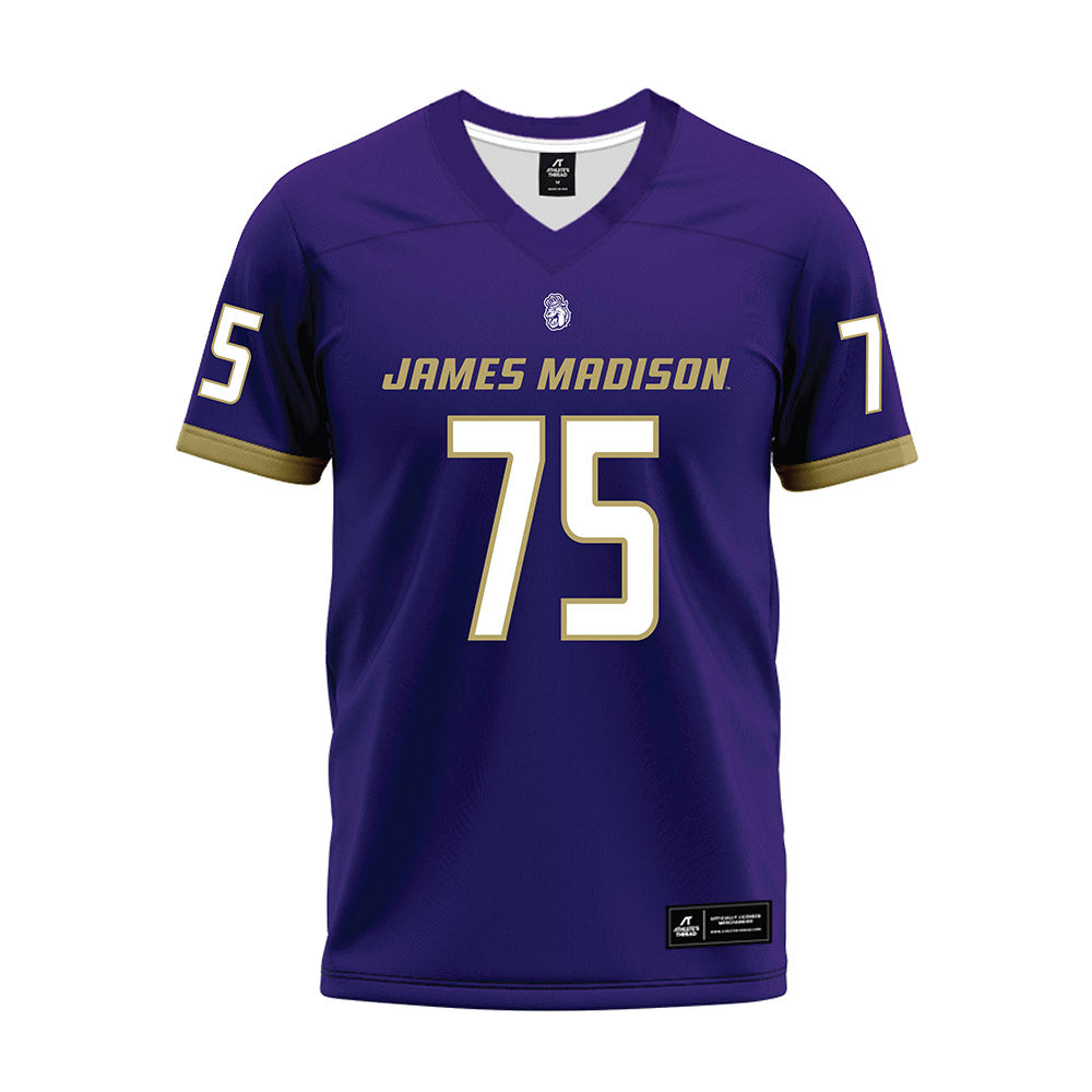 JMU - NCAA Football : Wyatt Maines - Purple Premium Football Jersey-0