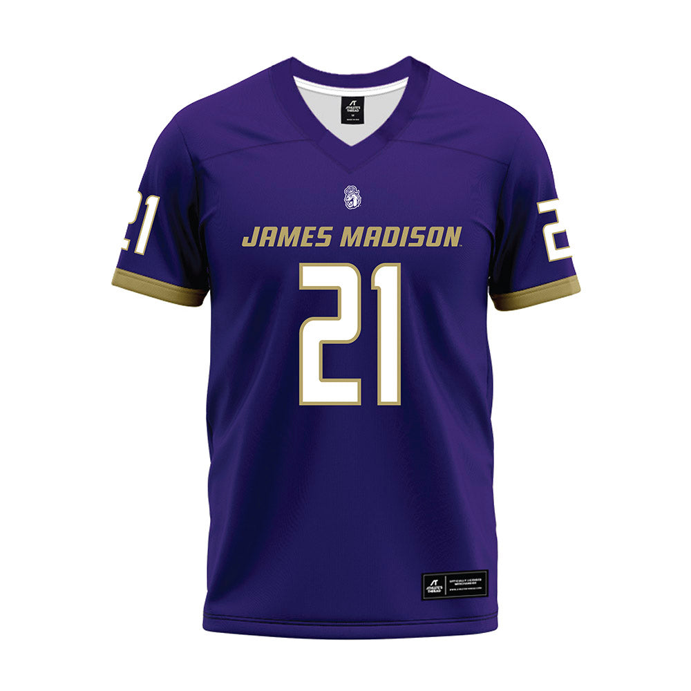 JMU - NCAA Football : Jackson McCarter - Purple Premium Football Jersey-0