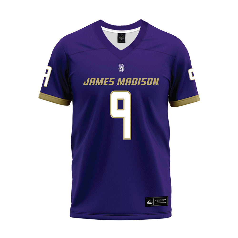JMU - NCAA Football : Xavier Holmes - Purple Premium Football Jersey-0