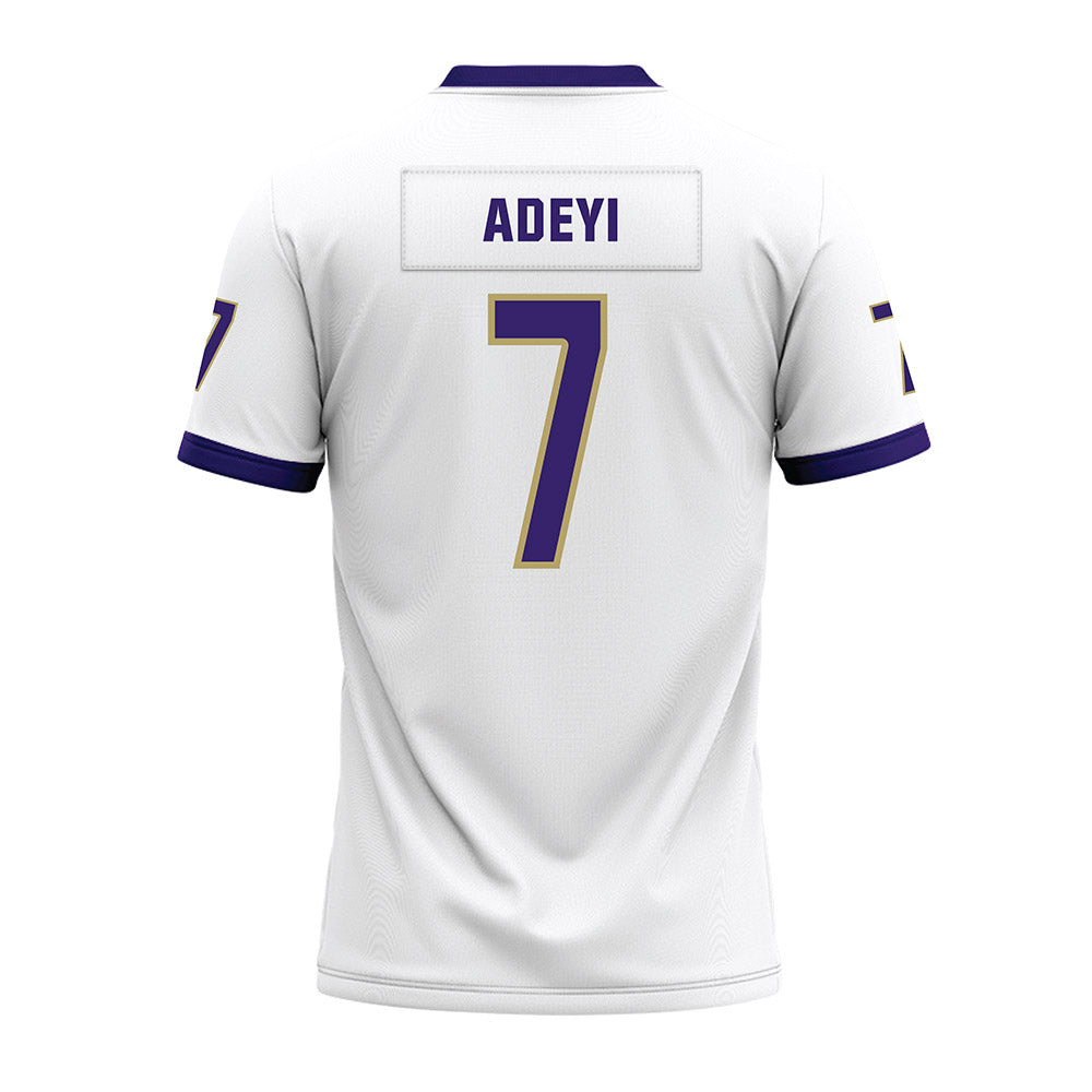 JMU - NCAA Football : Ayo Adeyi - White Premium Football Jersey