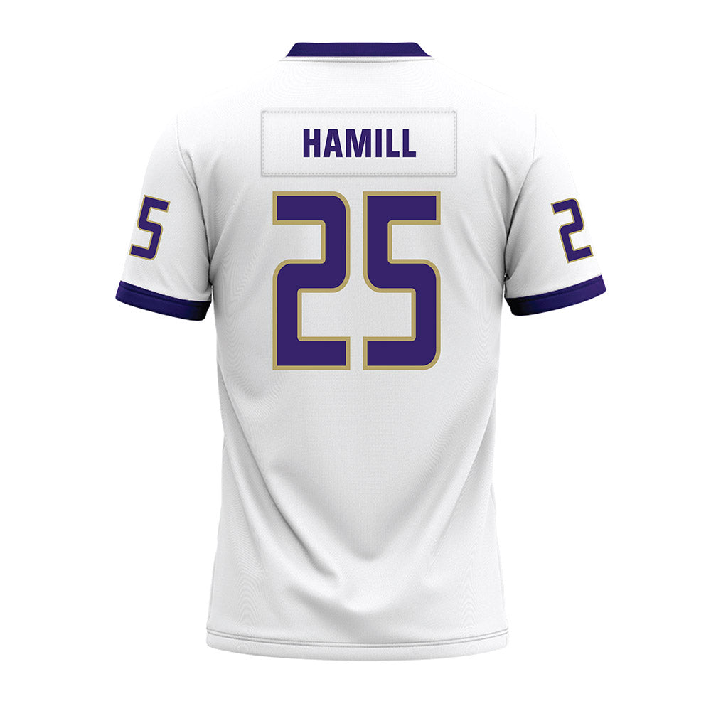 JMU - NCAA Football : Jackson Hamill - White Premium Football Jersey-1