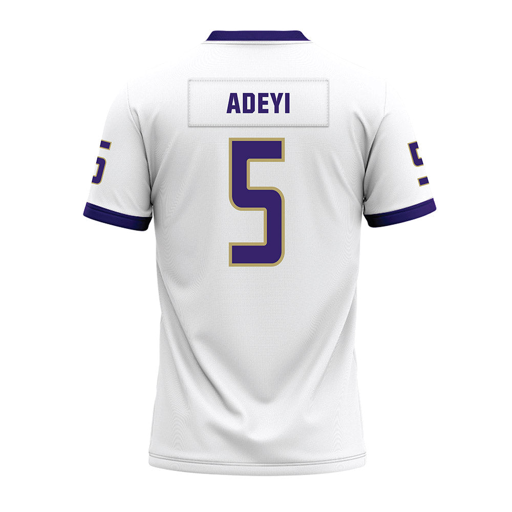 JMU - NCAA Football : Ayo Adeyi - White Premium Football Jersey-1