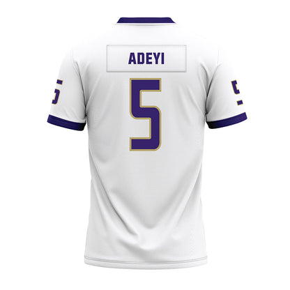 JMU - NCAA Football : Ayo Adeyi - White Premium Football Jersey-1