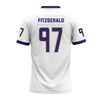 JMU - NCAA Football : Christopher Fitzgerald - White Premium Football Jersey