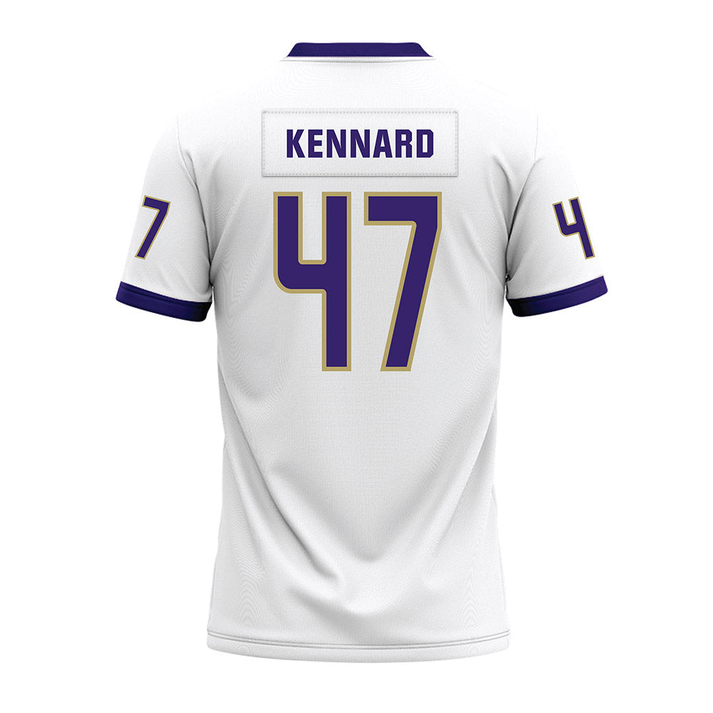 JMU - NCAA Football : Josiah Kennard - White Premium Football Jersey-1