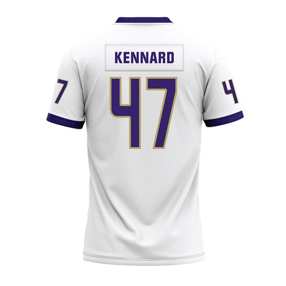JMU - NCAA Football : Josiah Kennard - White Premium Football Jersey-1