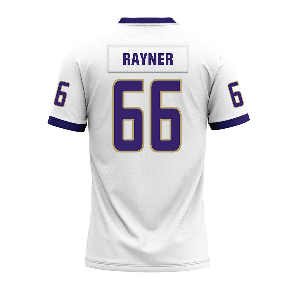 JMU - NCAA Football : JD Rayner - White Premium Football Jersey-1