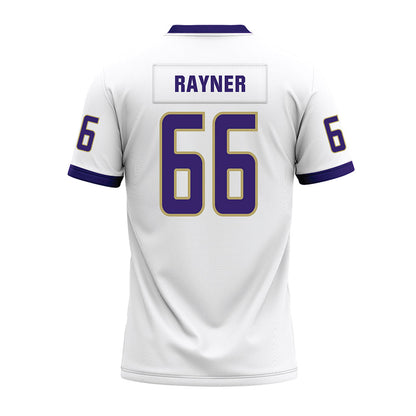 JMU - NCAA Football : JD Rayner - White Premium Football Jersey-1