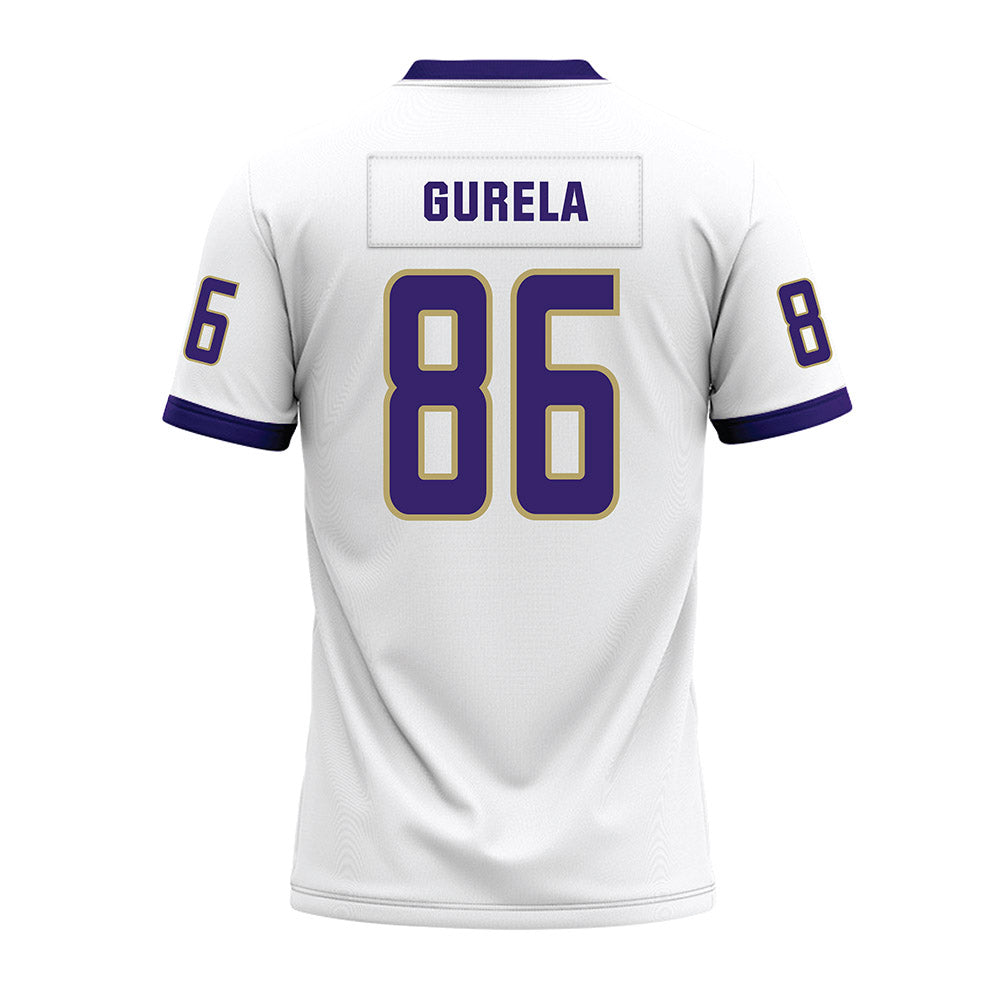 JMU - NCAA Football : Ethan Gurela - White Premium Football Jersey-1