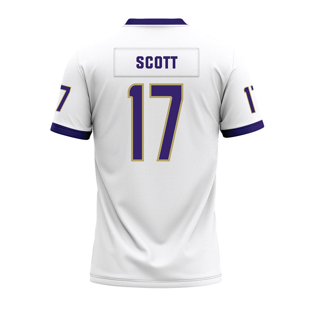 JMU - NCAA Football : Michael Scott - White Premium Football Jersey-1