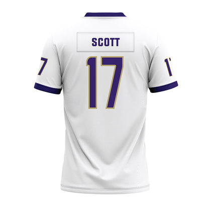 JMU - NCAA Football : Michael Scott - White Premium Football Jersey-1