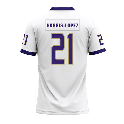 JMU - NCAA Football : Curtis Harris-Lopez - White Premium Football Jersey-1