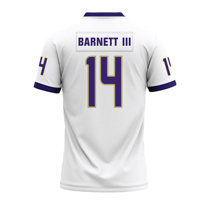 JMU - NCAA Football : Alonza Barnett III - White Premium Football Jersey