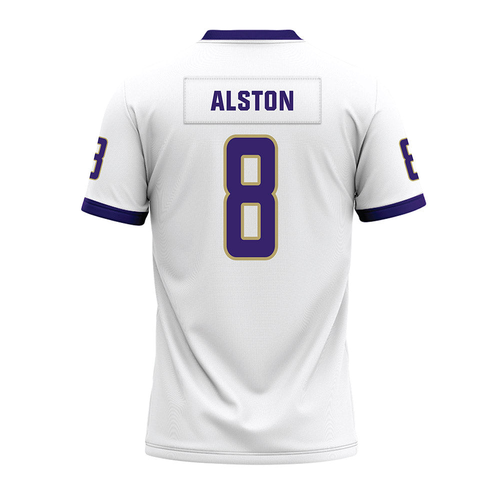 JMU - NCAA Football : Isaiah Alston - White Premium Football Jersey-1