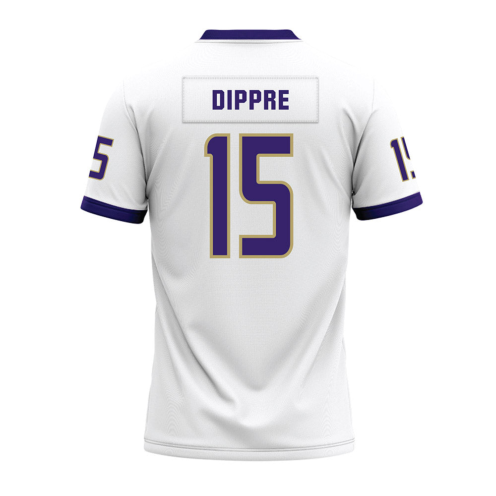 JMU - NCAA Football : Lacota Dippre - White Premium Football Jersey-1